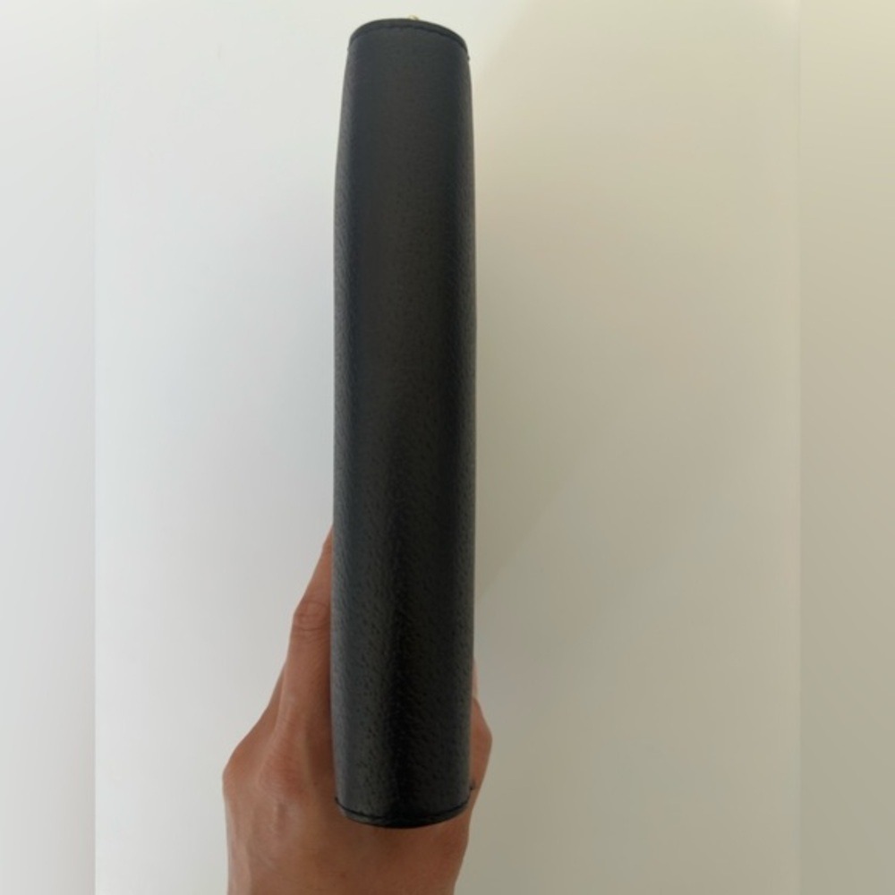 Kate Spade Black Pebbled Leather Zip Around Personal Organizer 6 Ring Planner - Picture 3 of 11